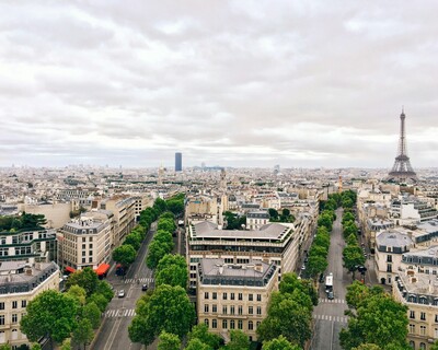 View from the top of the Arc de Triomphe, Paris